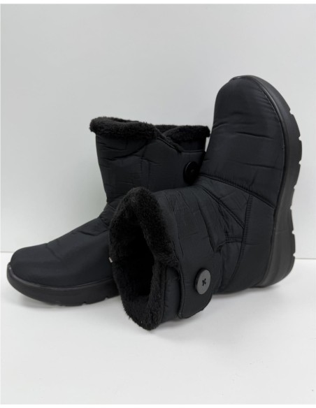 BOTA IMPERMEABLE CON VELCRO NEGRO
