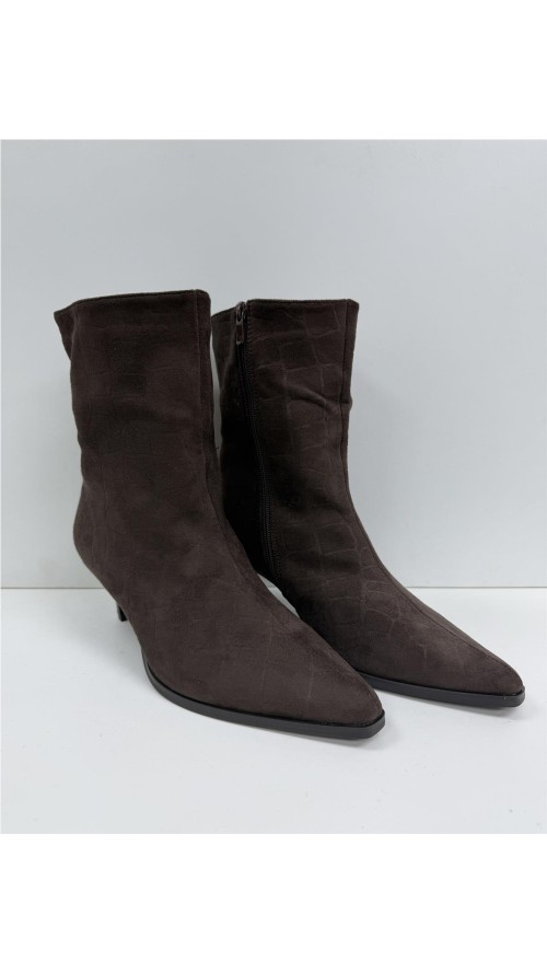 BOTIN SERRAJE SERPIENTE MARRON