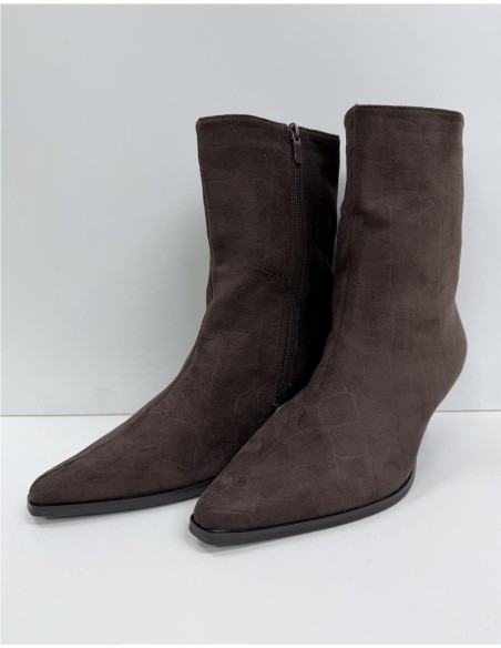 BOTIN SERRAJE SERPIENTE MARRON