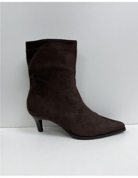BOTIN SERRAJE SERPIENTE MARRON