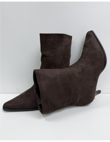 BOTIN SERRAJE SERPIENTE MARRON