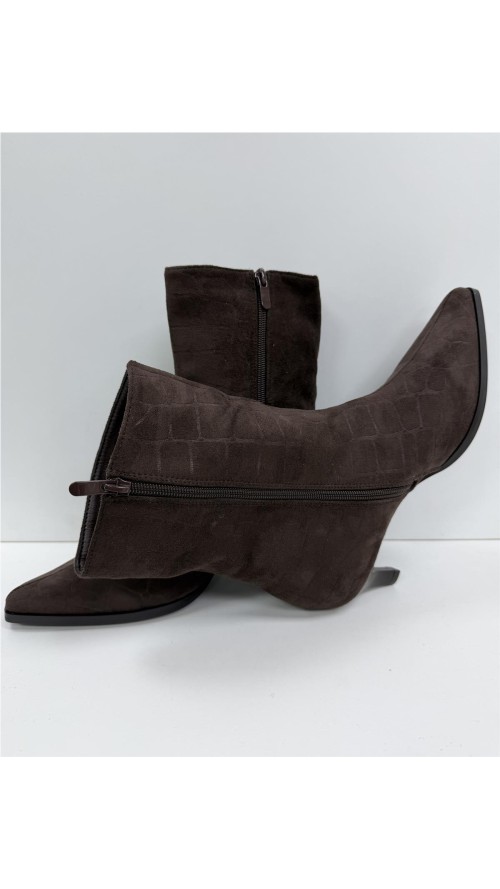 BOTIN SERRAJE SERPIENTE MARRON