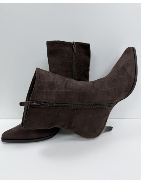 BOTIN SERRAJE SERPIENTE MARRON