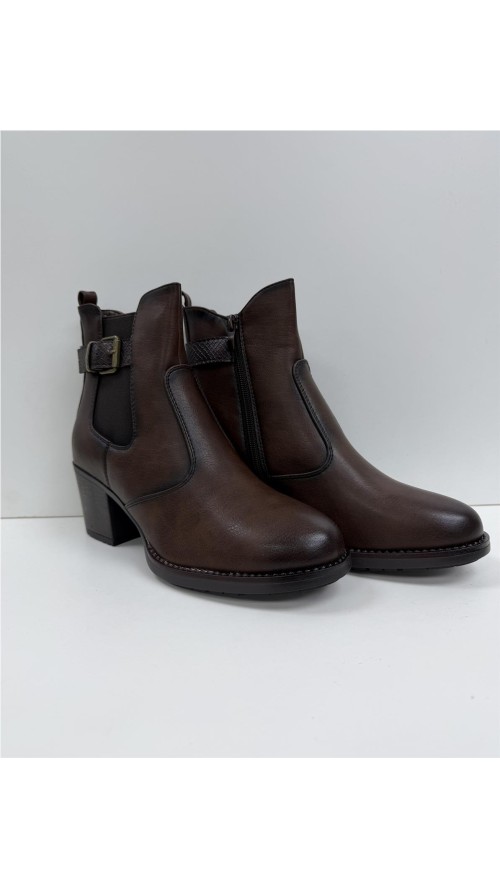 BOTIN ELASTICO CON HEBILLA MARRON
