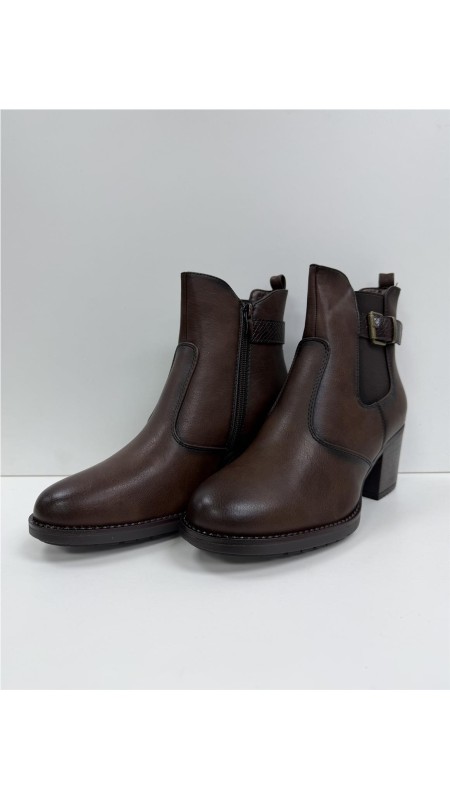 BOTIN ELASTICO CON HEBILLA MARRON 2