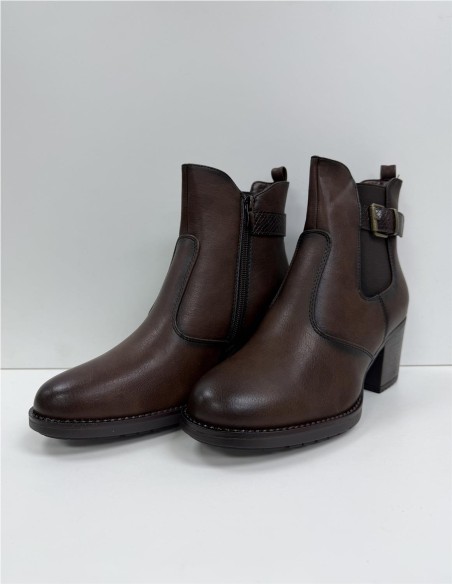 BOTIN ELASTICO CON HEBILLA MARRON