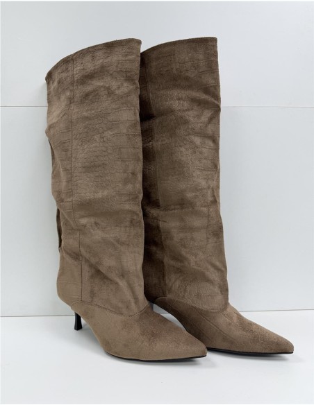 BOTA SERRAJE SIMIL AL COCO TAUPE