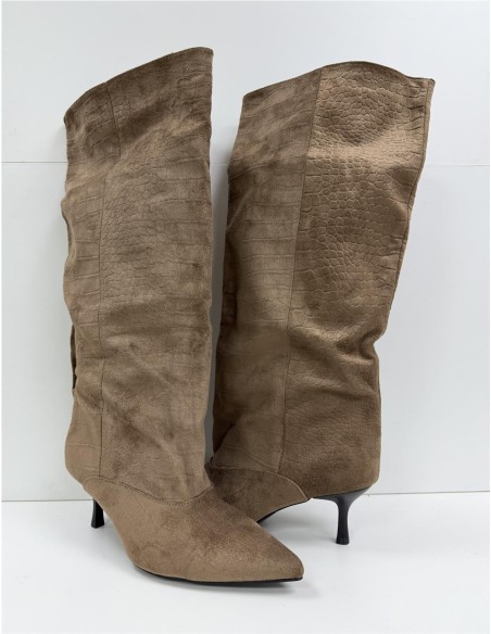BOTA SERRAJE SIMIL AL COCO TAUPE