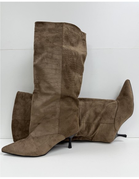 BOTA SERRAJE SIMIL AL COCO TAUPE