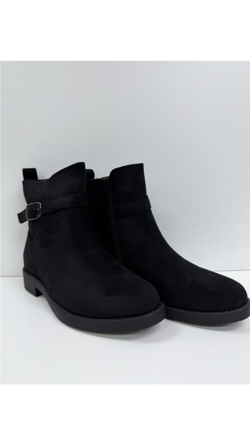 BOTIN SERRAJE HEBILLA LATERAL NEGRO