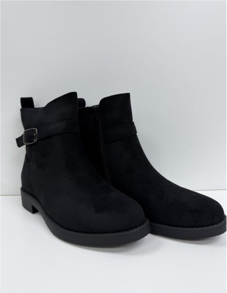 BOTIN SERRAJE HEBILLA LATERAL NEGRO