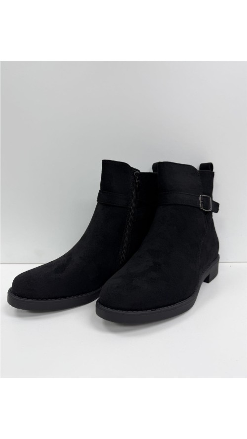 BOTIN SERRAJE HEBILLA LATERAL NEGRO