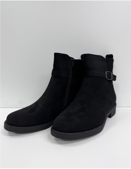 BOTIN SERRAJE HEBILLA LATERAL NEGRO