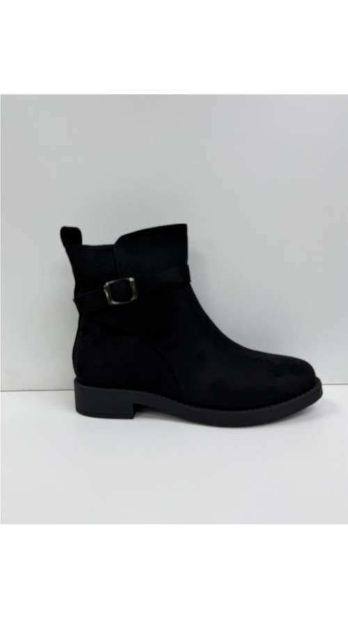 BOTIN SERRAJE HEBILLA LATERAL NEGRO