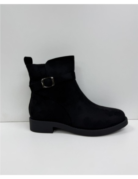 BOTIN SERRAJE HEBILLA LATERAL NEGRO