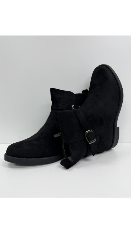 BOTIN SERRAJE HEBILLA LATERAL NEGRO