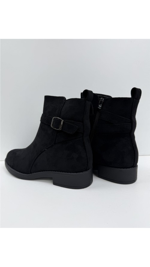 BOTIN SERRAJE HEBILLA LATERAL NEGRO