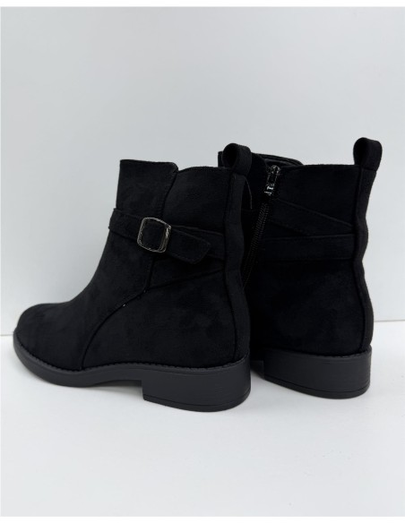 BOTIN SERRAJE HEBILLA LATERAL NEGRO