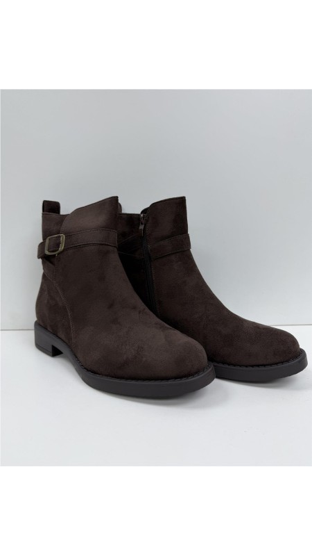 BOTIN SERRAJE HEBILLA LATERAL MARRON