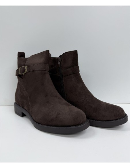 BOTIN SERRAJE HEBILLA LATERAL MARRON