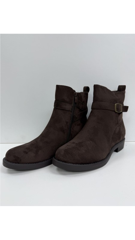BOTIN SERRAJE HEBILLA LATERAL MARRON 2