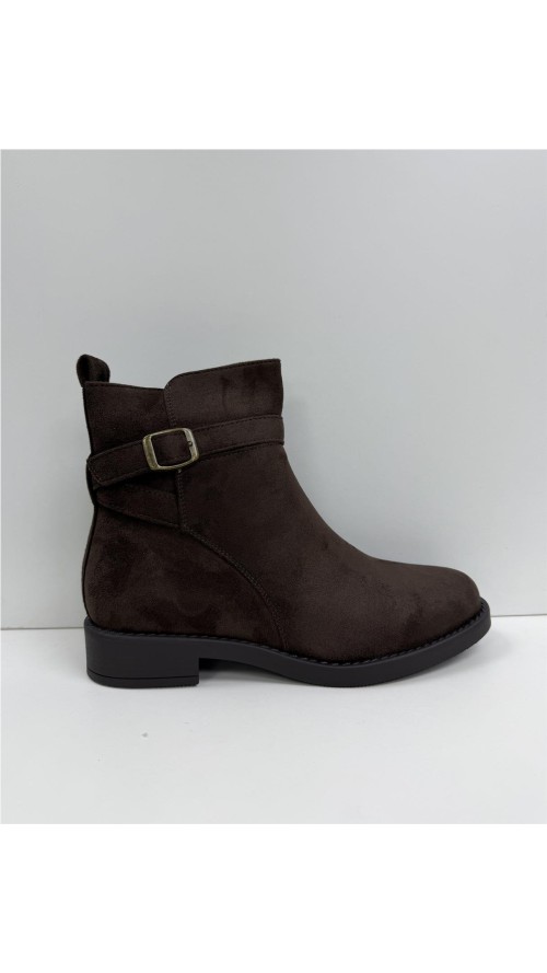 BOTIN SERRAJE HEBILLA LATERAL MARRON