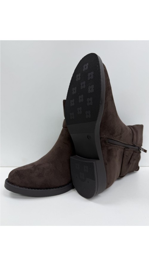 BOTIN SERRAJE HEBILLA LATERAL MARRON