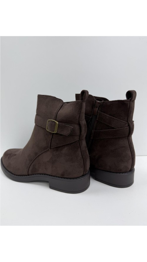 BOTIN SERRAJE HEBILLA LATERAL MARRON