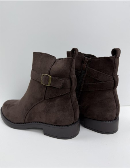 BOTIN SERRAJE HEBILLA LATERAL MARRON