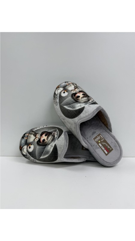 ZAPATILLA NIÑA CON PARAGURAS GRIS 2