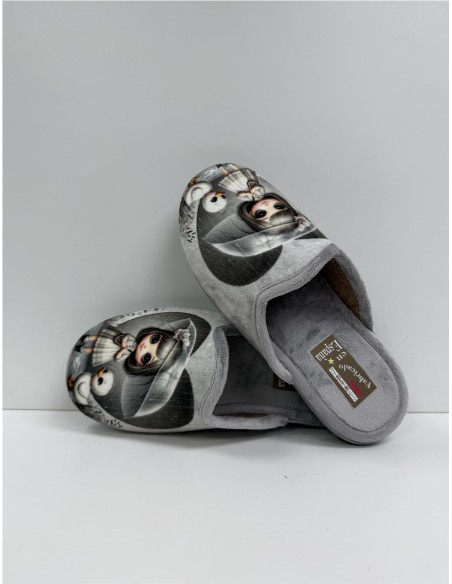 ZAPATILLA NIÑA CON PARAGURAS GRIS