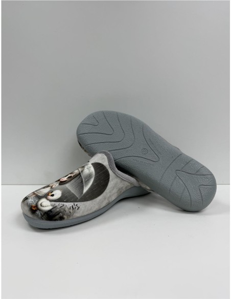 ZAPATILLA NIÑA CON PARAGURAS GRIS