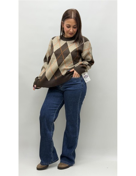 JERSEY ROMBO DIANA MARRON