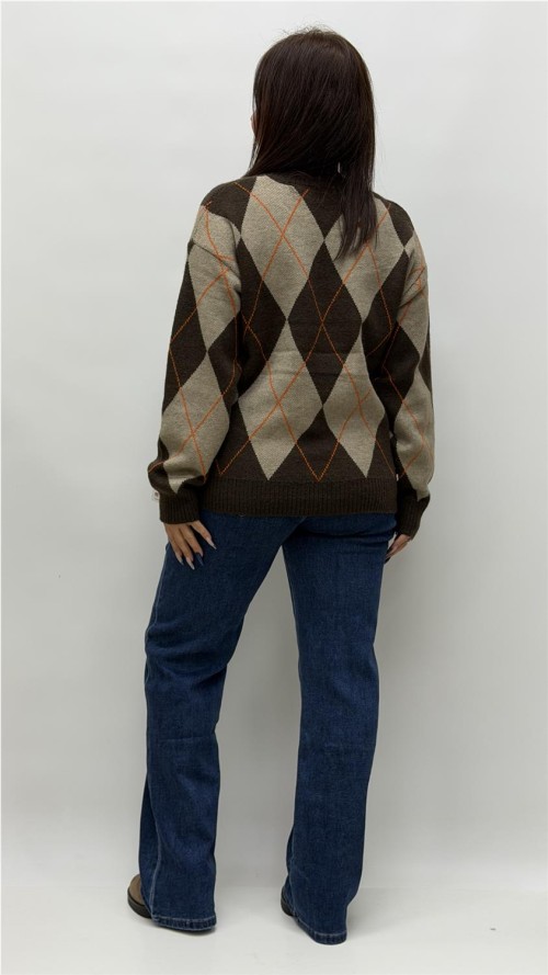 JERSEY ROMBO DIANA MARRON