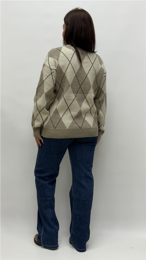 JERSEY ROMBO DIANA TAUPE