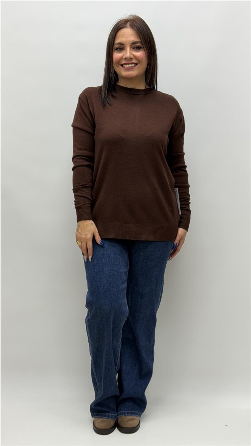 JERSEY BASICO MARRON