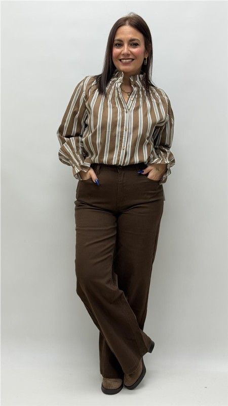 CAMISA AURORA MARRON