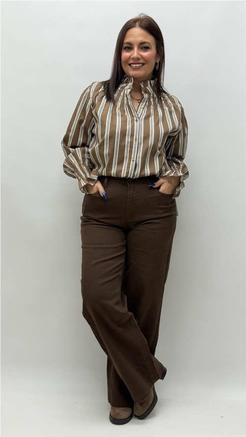 CAMISA AURORA MARRON