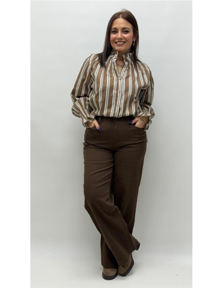 CAMISA AURORA MARRON