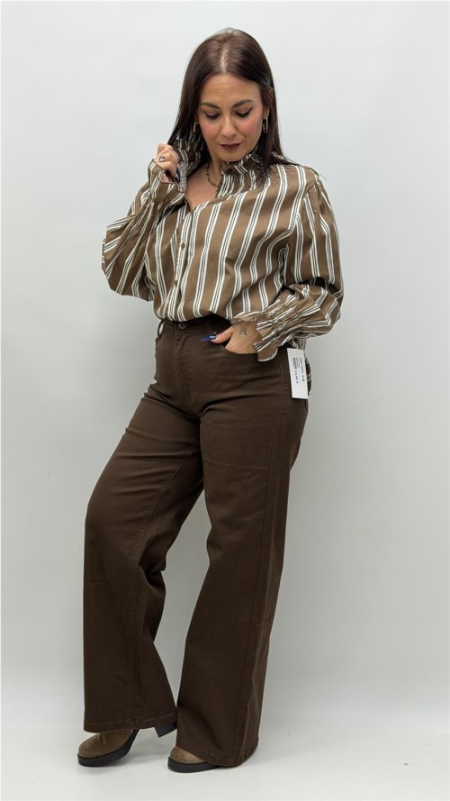 CAMISA AURORA MARRON
