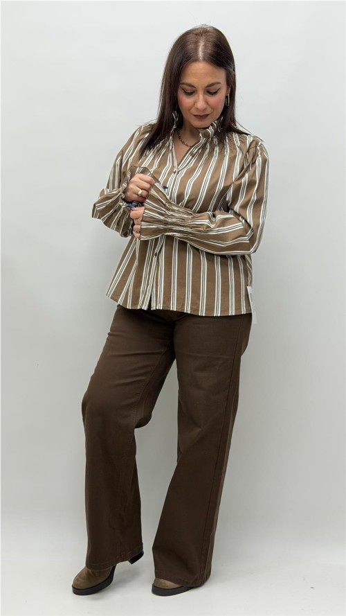CAMISA AURORA MARRON