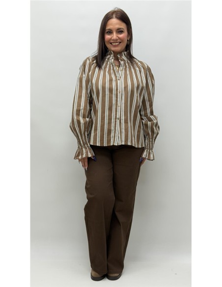 CAMISA AURORA MARRON