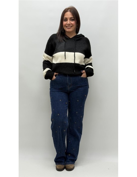 JERSEY CON CAPULLA ADELA NEGRO