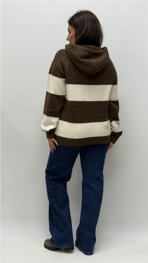 JERSEY CON CAPULLA ADELA MARRON