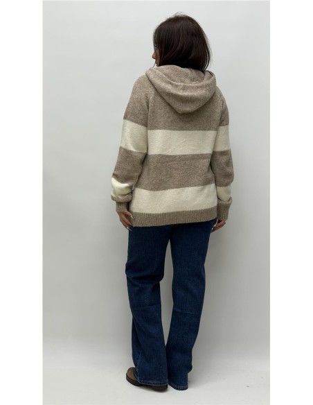 JERSEY CON CAPULLA ADELA CAMEL