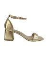 SANDALIA TACON BAJO TALON CUBI ORO