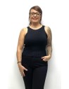 TOP CANALE BRILLO DIFUMINADO NEGRO