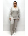 CONJUNTO PANTALON Y JERSEY BEIG