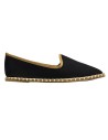 MOCASIN PLANO RIBETE SLIPPERS NEGRO