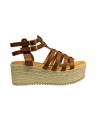 SANDALIA CUÑA ROMANA CAMEL